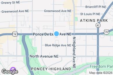 Map image of the property - 985 Ponce De Leon Ave NE