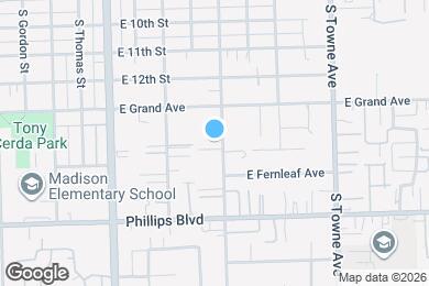 Map image of the property - 1361 S Palomares St