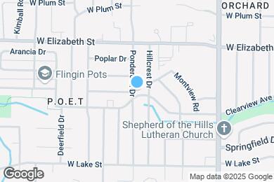 Map image of the property - 1040 Ponderosa Dr