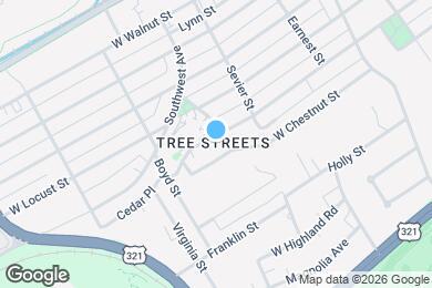 Map image of the property - 601 W Poplar St