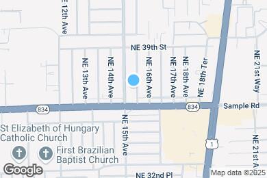 Map image of the property - 3681 NE 15th Terrace