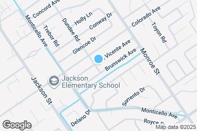 Map image of the property - 8872 San Vicente Ave