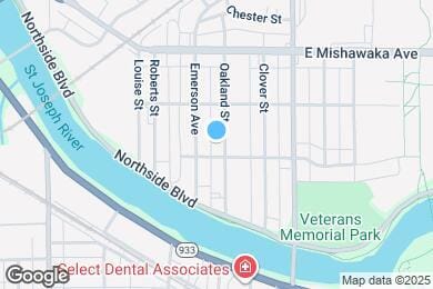 Map image of the property - 1115 Oakland St