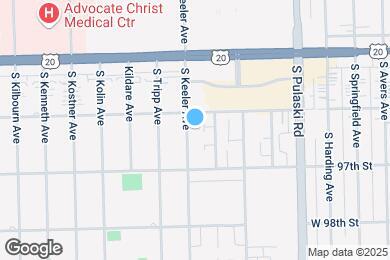 Map image of the property - 9609 S Keeler Ave