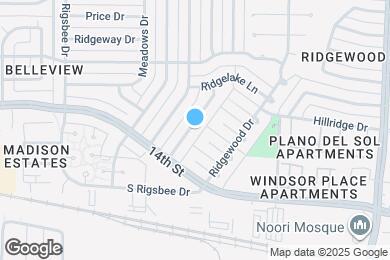 Map image of the property - 1414 Ridgecrest Dr