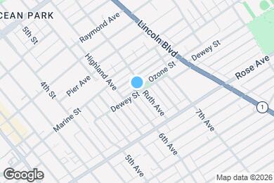 Map image of the property - 654 Ozone St, Santa Monica, CA 90405