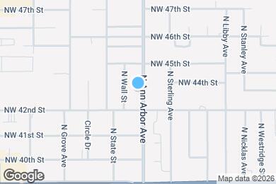 Map image of the property - 4401 N Ann Arbor Ave