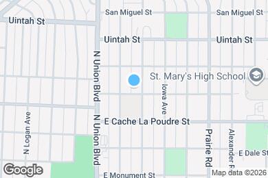 Map image of the property - 1920 E Yampa St