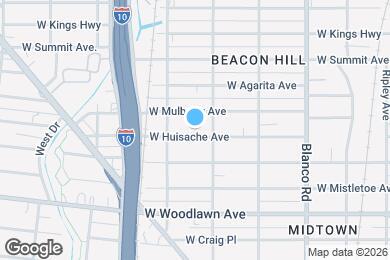 Map image of the property - 1119 W Huisache Ave