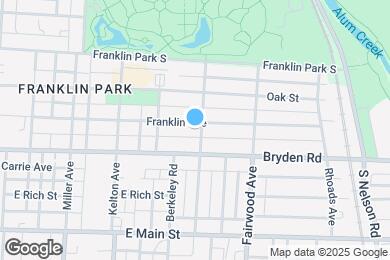 Map image of the property - 1671 Franklin Ave