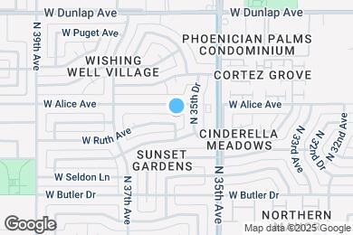 Map image of the property - 3602 W Ruth Ave
