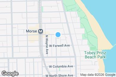 Map image of the property - 6921 N Lakewood Ave