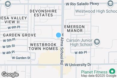 Map image of the property - 544 N Alma School Rd