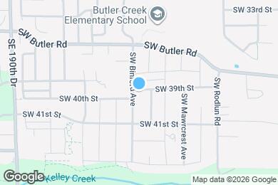 Map image of the property - 3844 SW Binford Ave