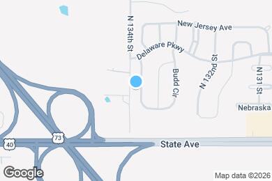 Map image of the property - 1224 N 133rd Terrace