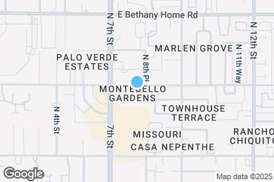 Map image of the property - 749 E Montebello Ave