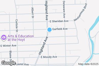 Map image of the property - 1208 Highland Ave