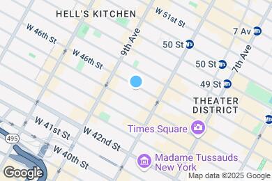 Map image of the property - 334 W 46th St