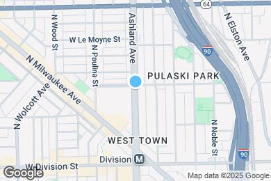 Map image of the property - 1357 N Ashland Ave