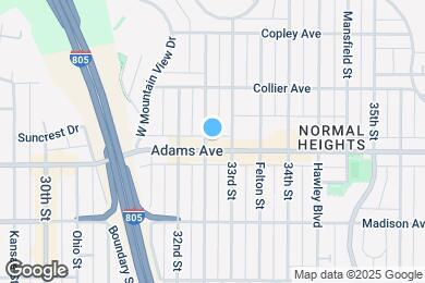 Map image of the property - 3250 Adams Ave