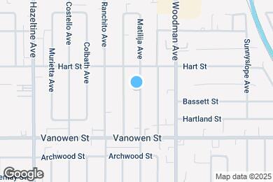 Map image of the property - 6917 Matilija Ave