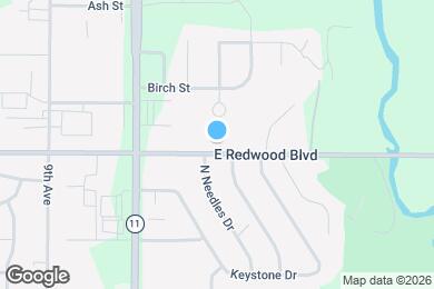 Map image of the property - 1424 E Redwood Blvd