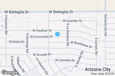 Map image of the property - 10261 W Concordia Dr
