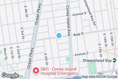 Map image of the property - 708 Ave Y