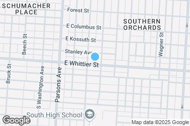 Map image of the property - 636 E Whittier St