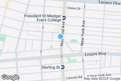 Map image of the property - NOSTRAND AVENUE / Crown Heights / AVAIL SEPT 1st.