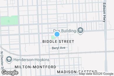 Map image of the property - 1106 N Lakewood Ave