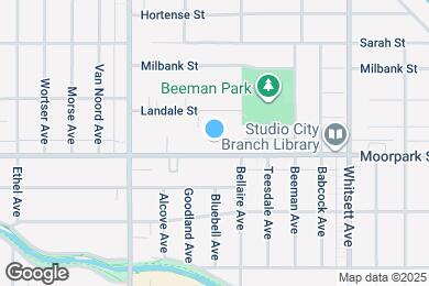 Map image of the property - 12737 Moorpark St