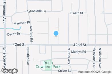 Map image of the property - 4214 N Whittier Pl