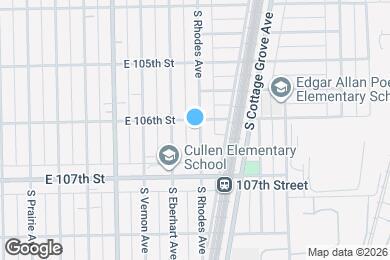 Map image of the property - 10608 S Rhodes Ave
