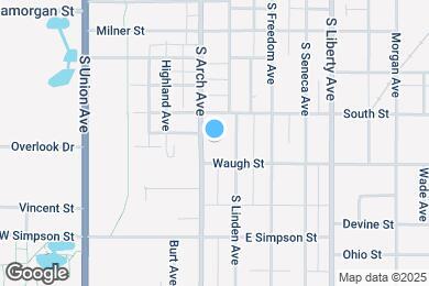 Map image of the property - 1360 S Arch Ave