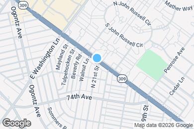 Map image of the property - 2100 W Cheltenham Ave