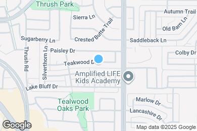 Map image of the property - 629 Teakwood Dr