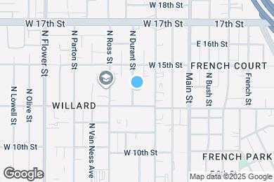 Map image of the property - 1321 N Durant St