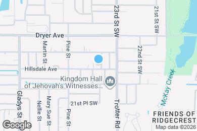Map image of the property - 2545 Hillsdale Ave