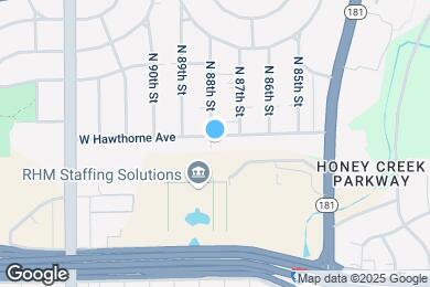 Map image of the property - 8727 W Hawthorne Ave