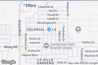 Map image of the property - 3626 Blackhawk Dr