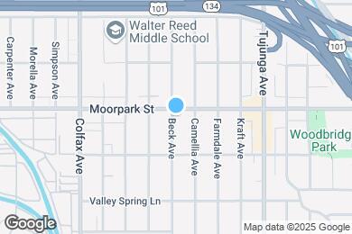 Map image of the property - 11524 Moorpark St