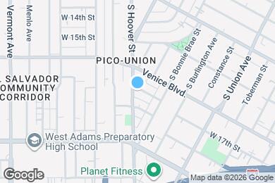 Map image of the property - 1702 S Hoover St