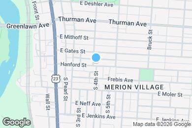 Map image of the property - 112 Hanford St