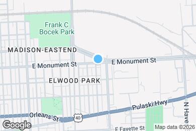 Map image of the property - 3325 E Monument St