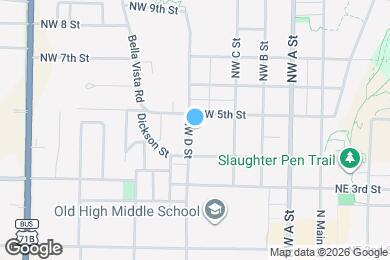 Map image of the property - 406 NW D St