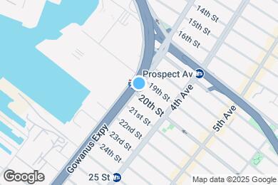 Map image of the property - Top Floor 2BR 1BA Lofty Space w/ Laundry In Greenwood/South Slope