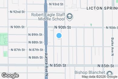 Map image of the property - Fully Furnished Home in Green Lake Area!!!