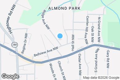 Map image of the property - 841 Ridge Ave NW
