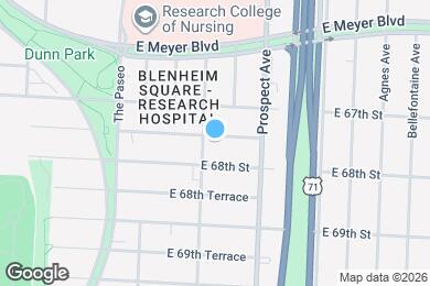 Map image of the property - 2407 E 67th Terrace